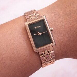 Invicta Wildflower Princess Rose Gold Watch Black Dial NWT